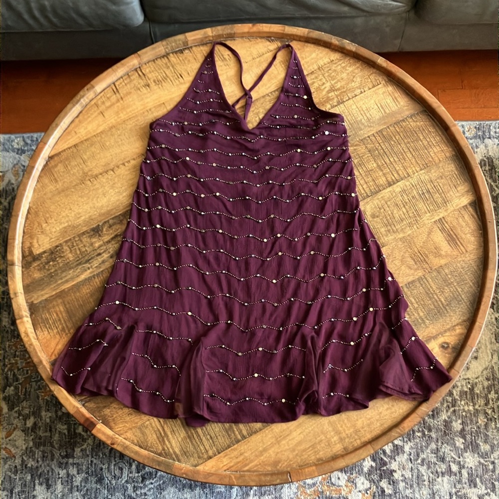 FREE PEOPLE Intimately Beaded Dress in Merlot (US S)
